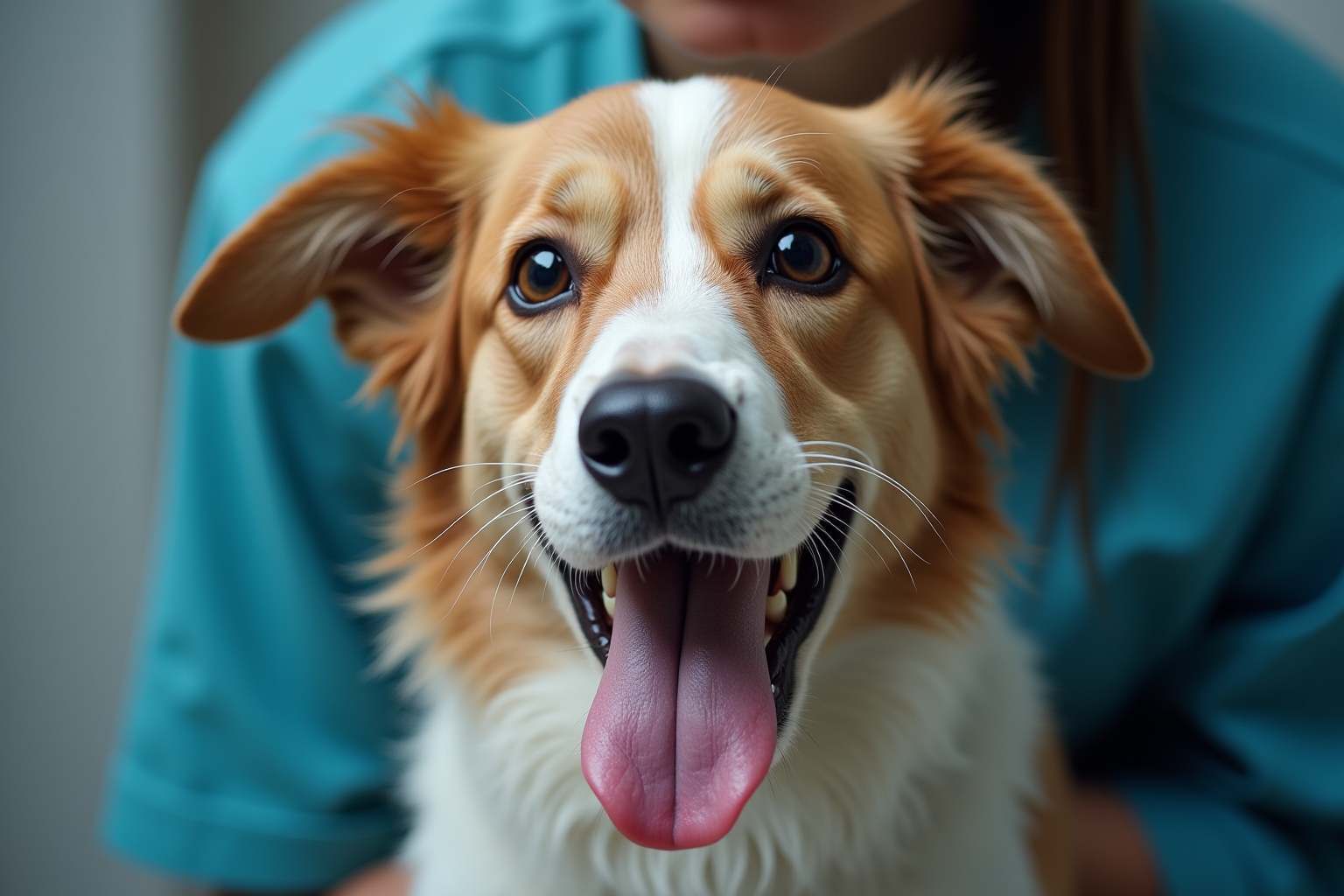 hund mit blauer zunge-Titel